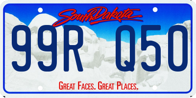 SD license plate 99RQ50
