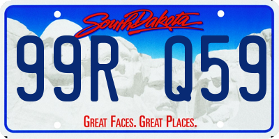 SD license plate 99RQ59