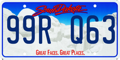 SD license plate 99RQ63