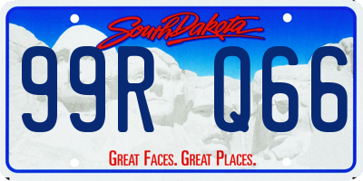 SD license plate 99RQ66