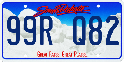 SD license plate 99RQ82