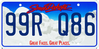 SD license plate 99RQ86