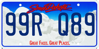 SD license plate 99RQ89