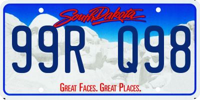 SD license plate 99RQ98