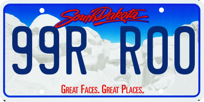 SD license plate 99RR00