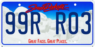 SD license plate 99RR03