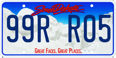 SD license plate 99RR05