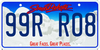 SD license plate 99RR08