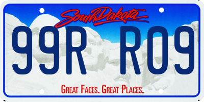 SD license plate 99RR09