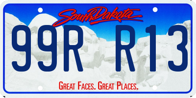 SD license plate 99RR13