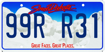 SD license plate 99RR31