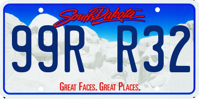 SD license plate 99RR32