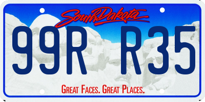 SD license plate 99RR35