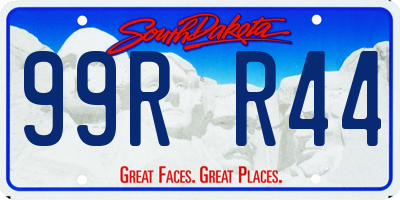 SD license plate 99RR44