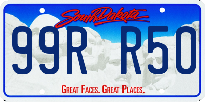 SD license plate 99RR50