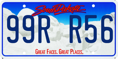 SD license plate 99RR56