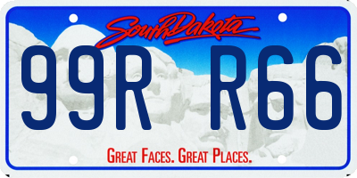 SD license plate 99RR66