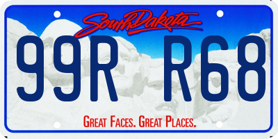 SD license plate 99RR68