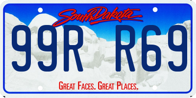 SD license plate 99RR69