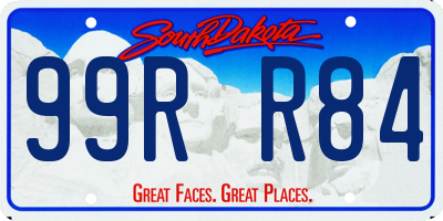 SD license plate 99RR84