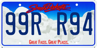 SD license plate 99RR94
