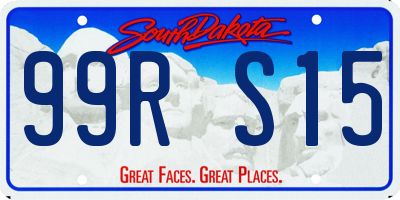SD license plate 99RS15