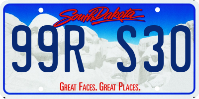 SD license plate 99RS30