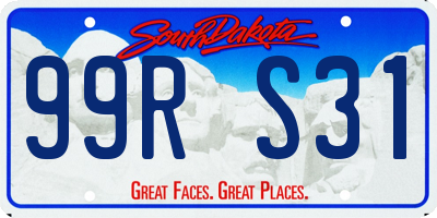 SD license plate 99RS31
