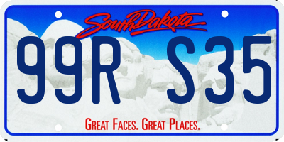 SD license plate 99RS35