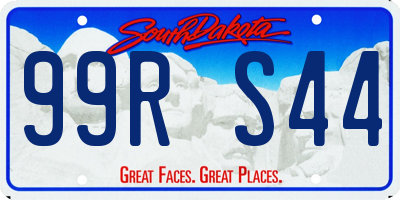 SD license plate 99RS44