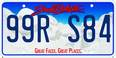 SD license plate 99RS84