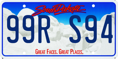 SD license plate 99RS94