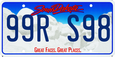 SD license plate 99RS98