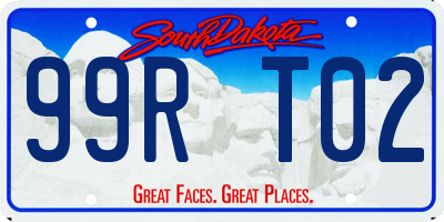 SD license plate 99RT02