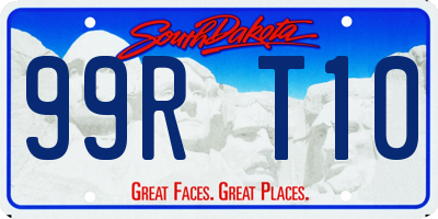 SD license plate 99RT10