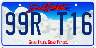 SD license plate 99RT16