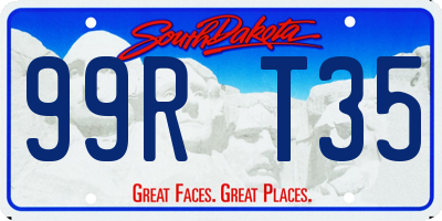 SD license plate 99RT35