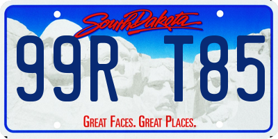 SD license plate 99RT85