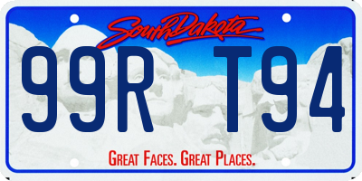 SD license plate 99RT94