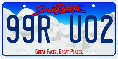 SD license plate 99RU02