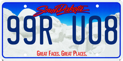 SD license plate 99RU08