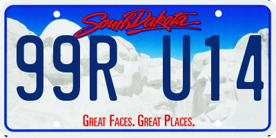 SD license plate 99RU14