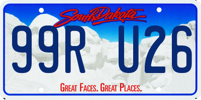 SD license plate 99RU26
