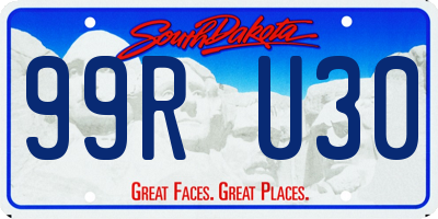 SD license plate 99RU30