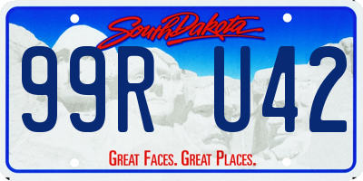 SD license plate 99RU42