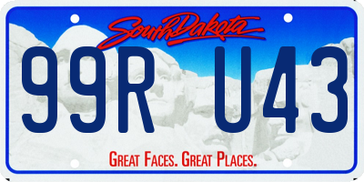 SD license plate 99RU43