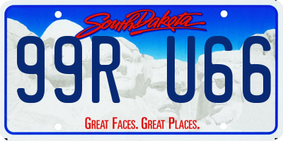 SD license plate 99RU66