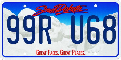 SD license plate 99RU68
