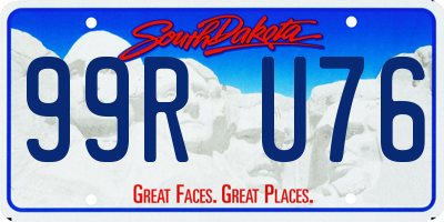 SD license plate 99RU76