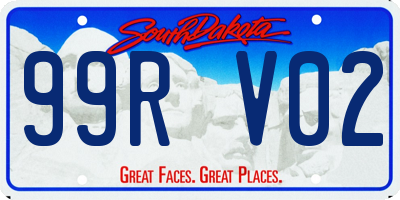 SD license plate 99RV02